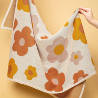 Organic cotton knitted blanket
