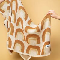 Organic cotton knitted blanket