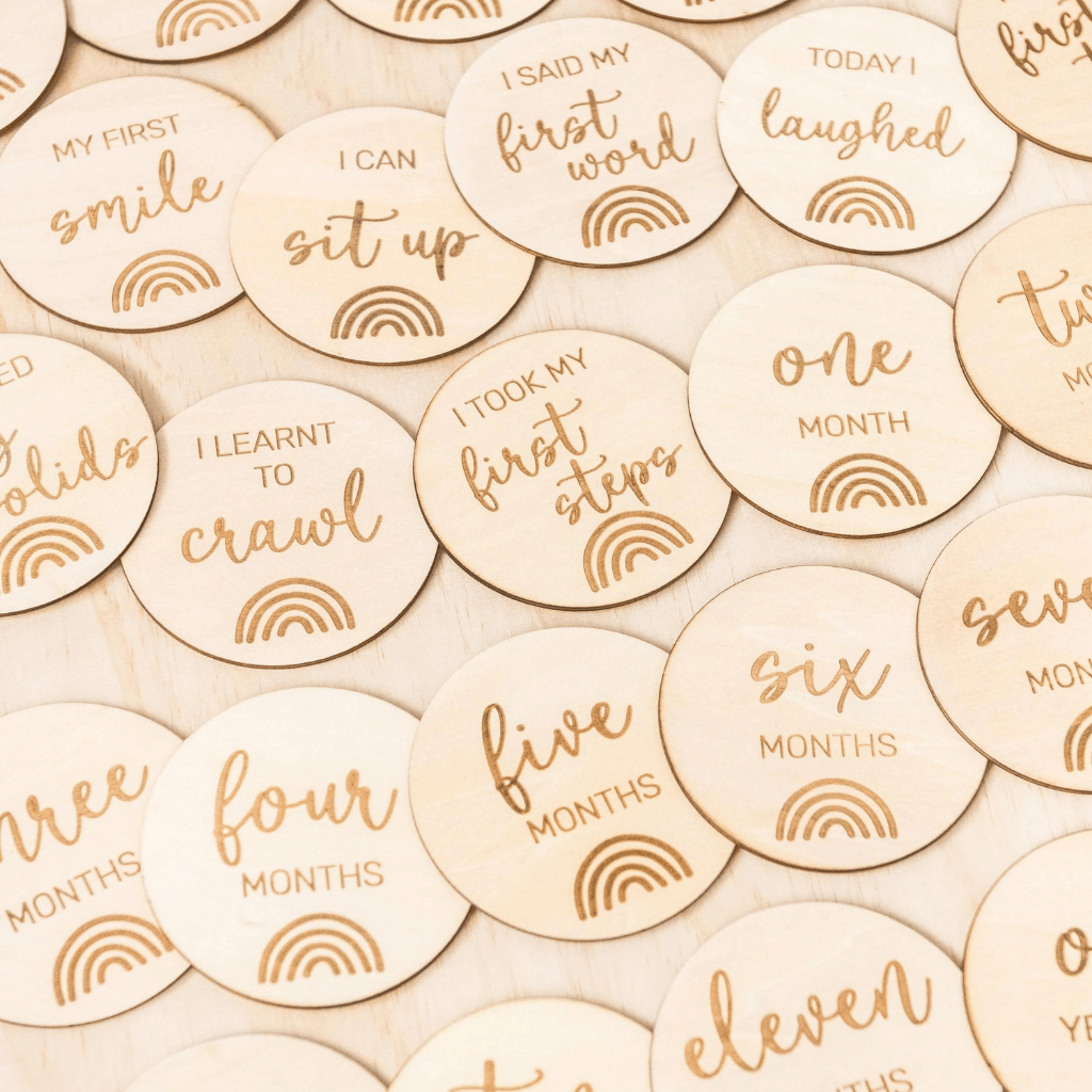 Baby milestone wooden discs | Kiin