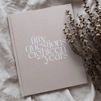 Fifty Questions, Eighteen Years Keepsake Baby Journal | Tiny Little Dreamer