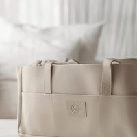 Nappy caddy | Vegan leather | Linen Label