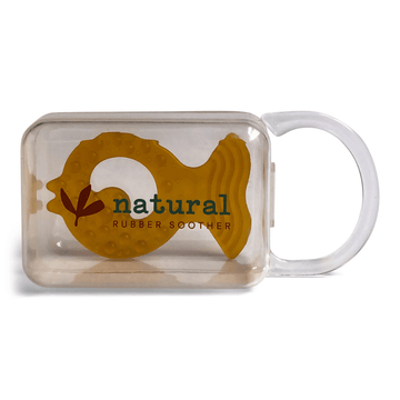 Natural rubber teether in reusable case - [product_vendor}