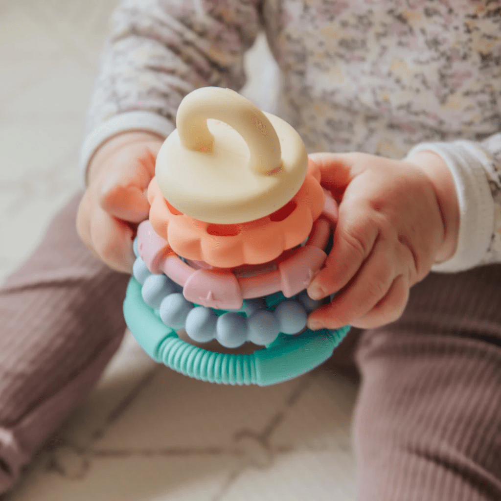 Rainbow stacker and teether toy | Jellystone Designs