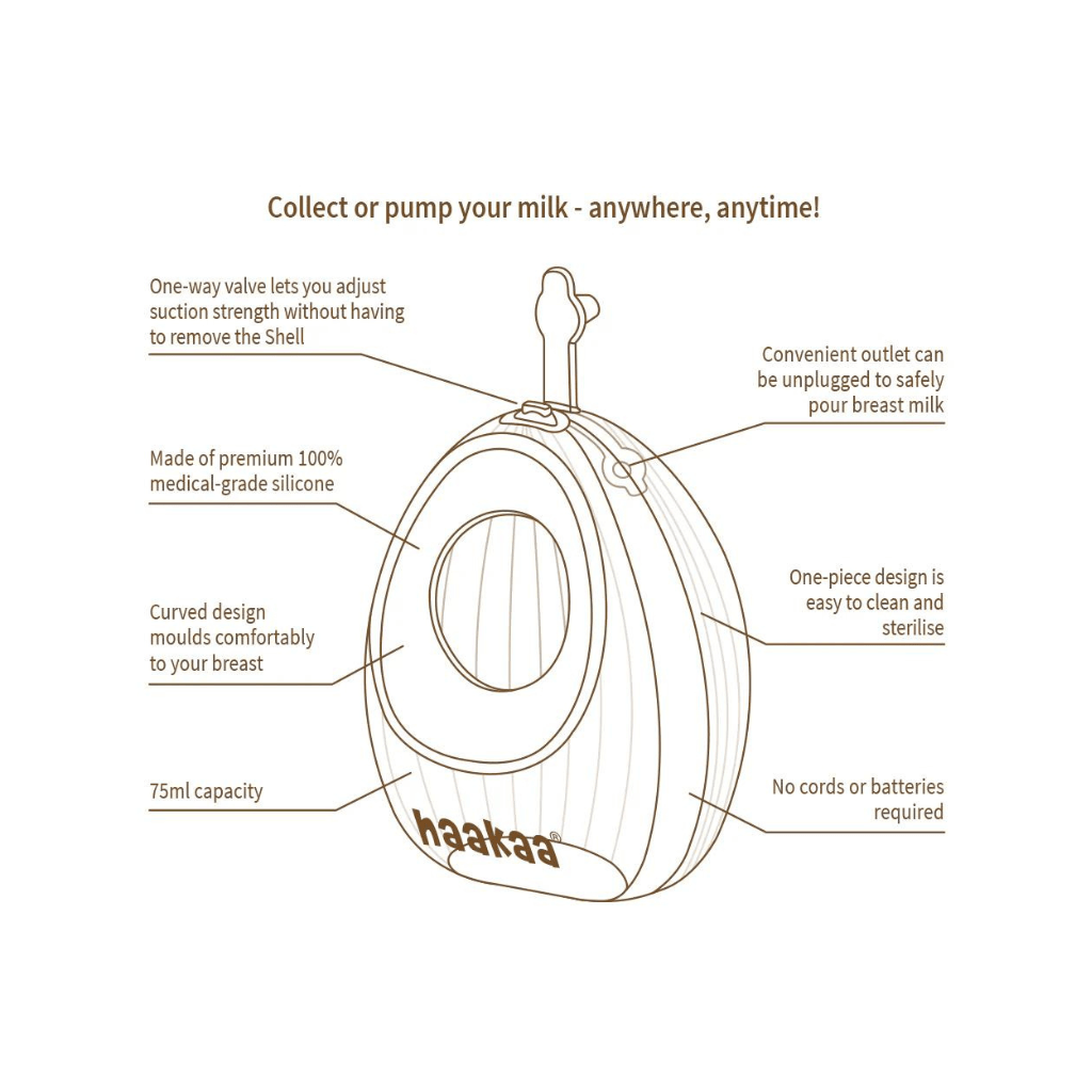 Shell wearable silicone pump | Lactivate