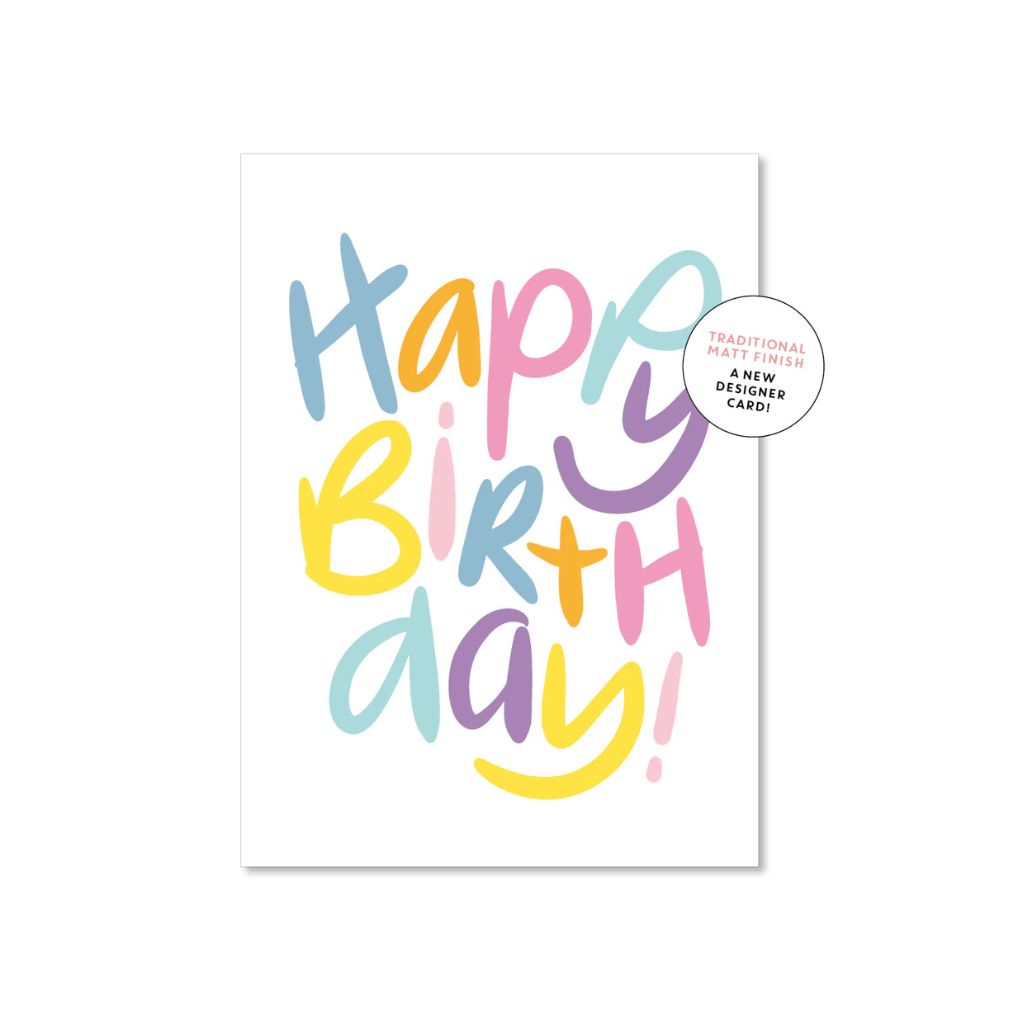 Happy birthday colourful | Card