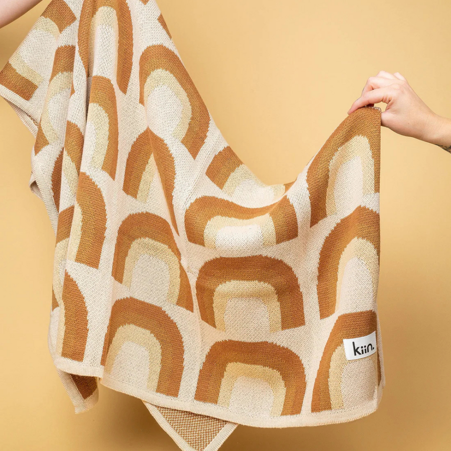 Organic cotton knitted blanket