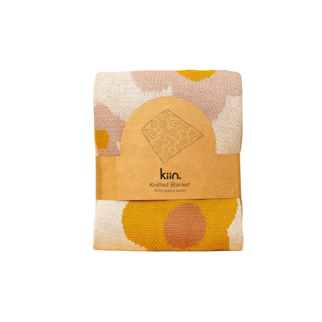 Organic cotton knitted blanket