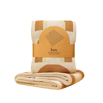 Organic cotton knitted blanket