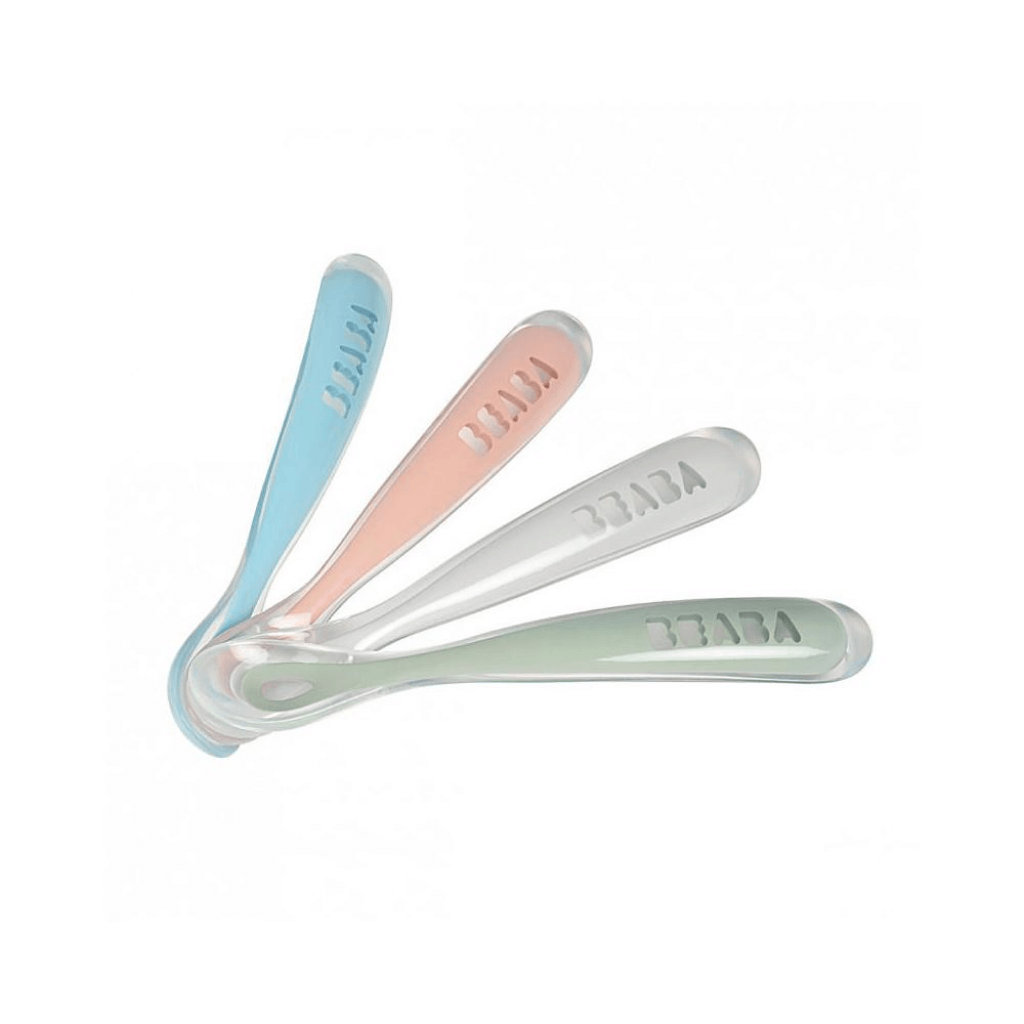 Set of 4 ergonomic 1st age silicone spoons - [product_vendor}