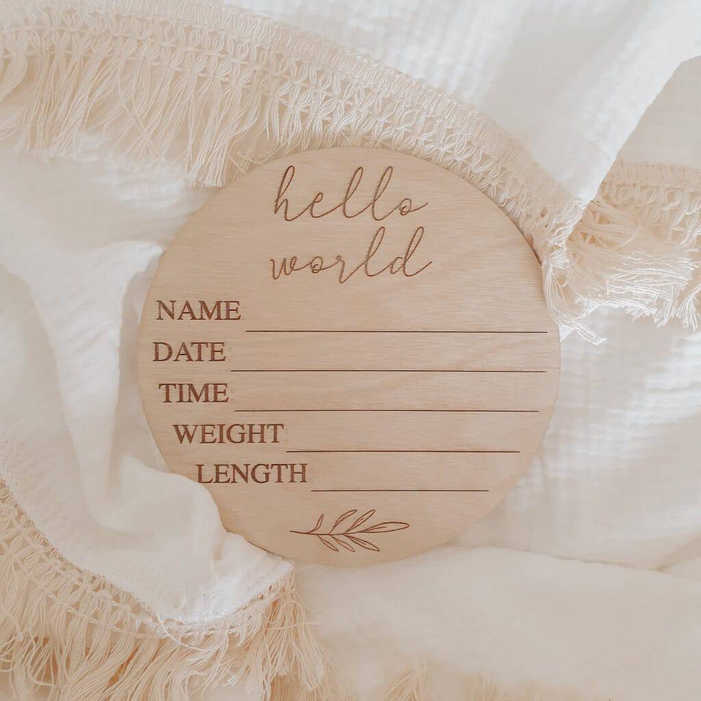 Birth Details Wooden Plaque - [product_vendor}