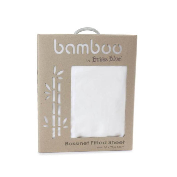 Bamboo bassinet fitted sheet white - [product_vendor}