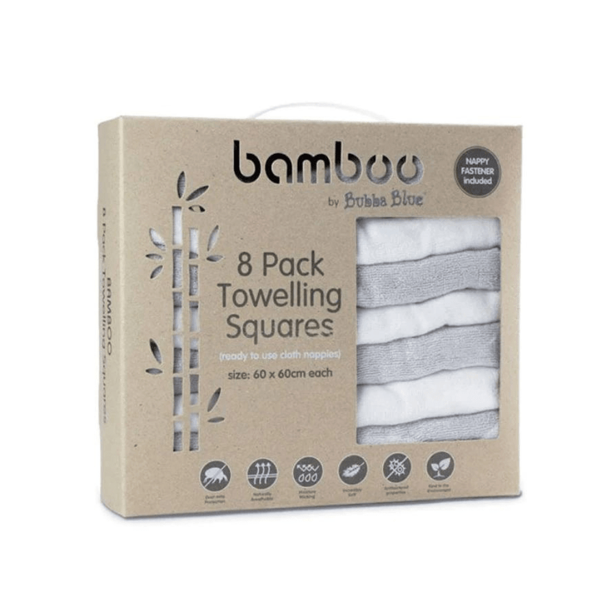Bamboo 8 pack towelling nappies - [product_vendor}