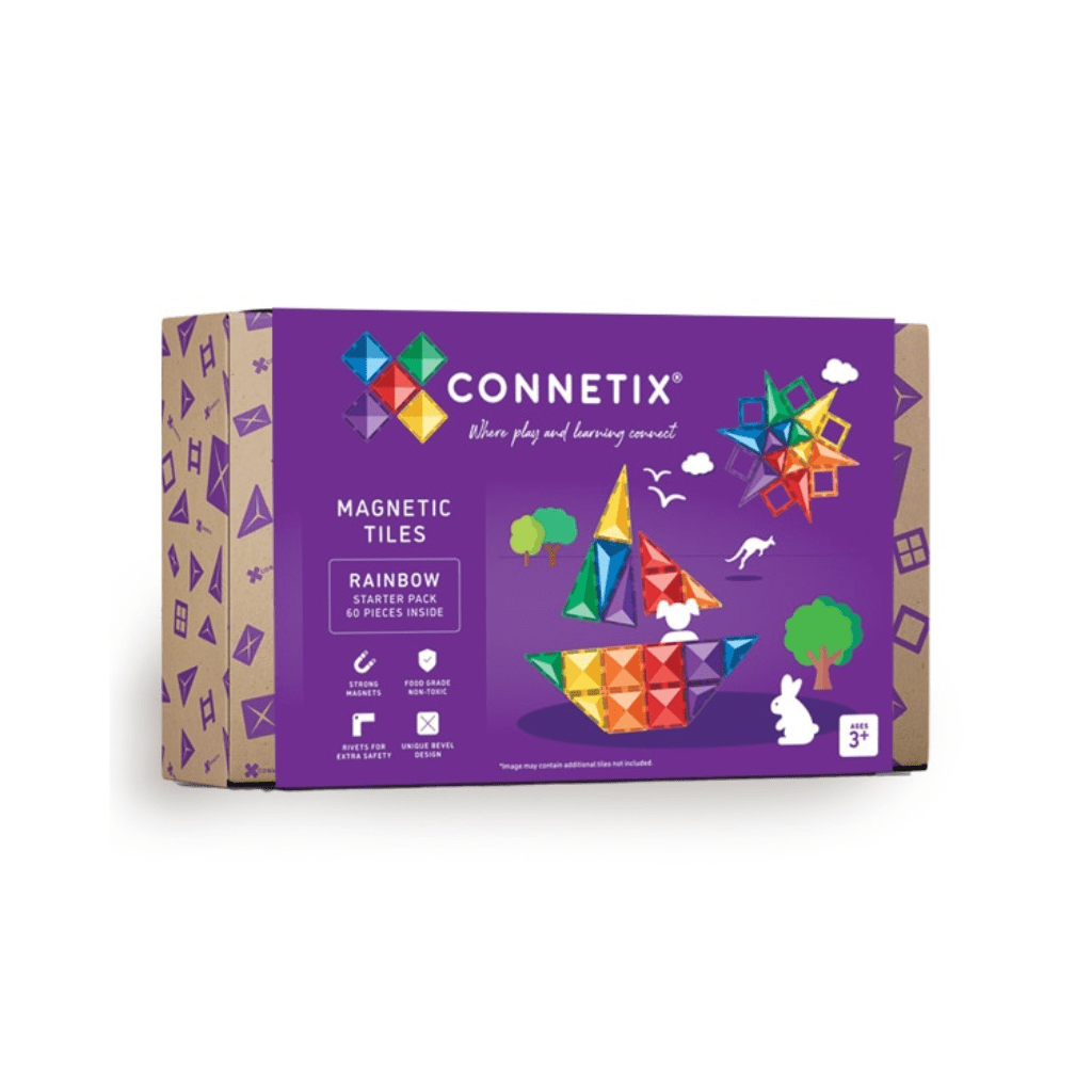 Connetix 60 piece rainbow starter pack