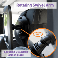 Adjustable backseat mirror