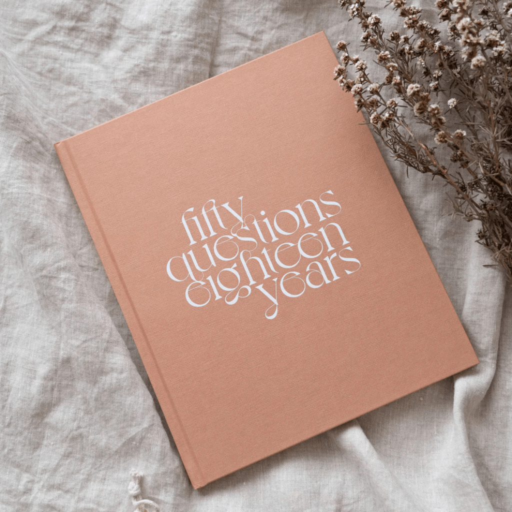 Fifty Questions, Eighteen Years Keepsake Baby Journal | Tiny Little Dreamer