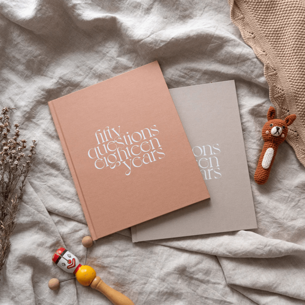 Fifty Questions, Eighteen Years Keepsake Baby Journal | Tiny Little Dreamer