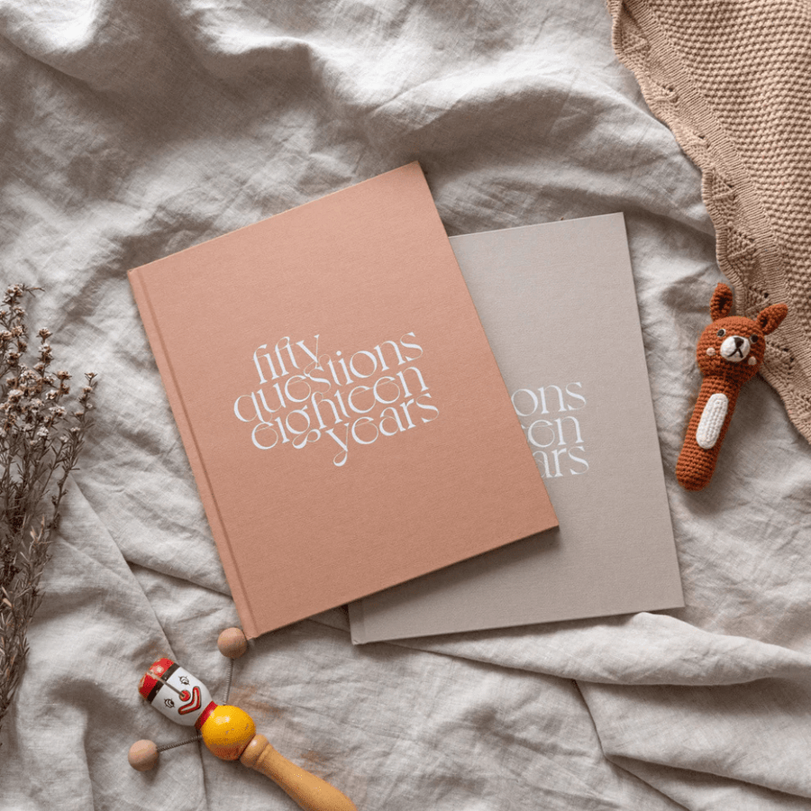 Fifty Questions, Eighteen Years Keepsake Baby Journal | Tiny Little Dreamer
