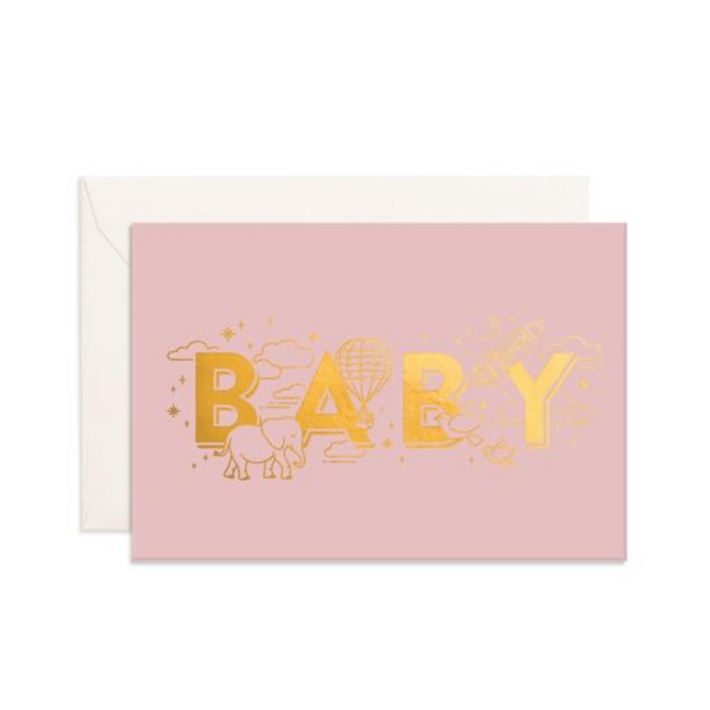 Baby universe dusty rose mini greeting card - [product_vendor}