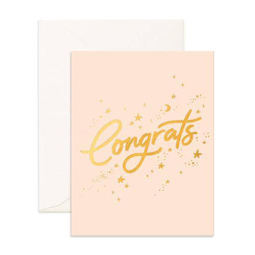 Congrats stars cream greeting card - [product_vendor}