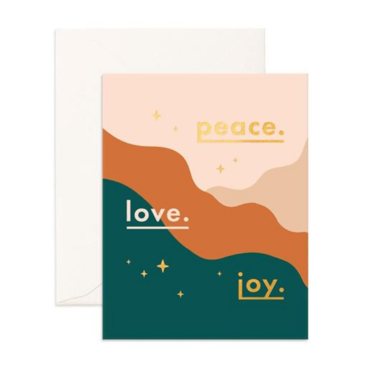 Peace love joy greeting card - [product_vendor}