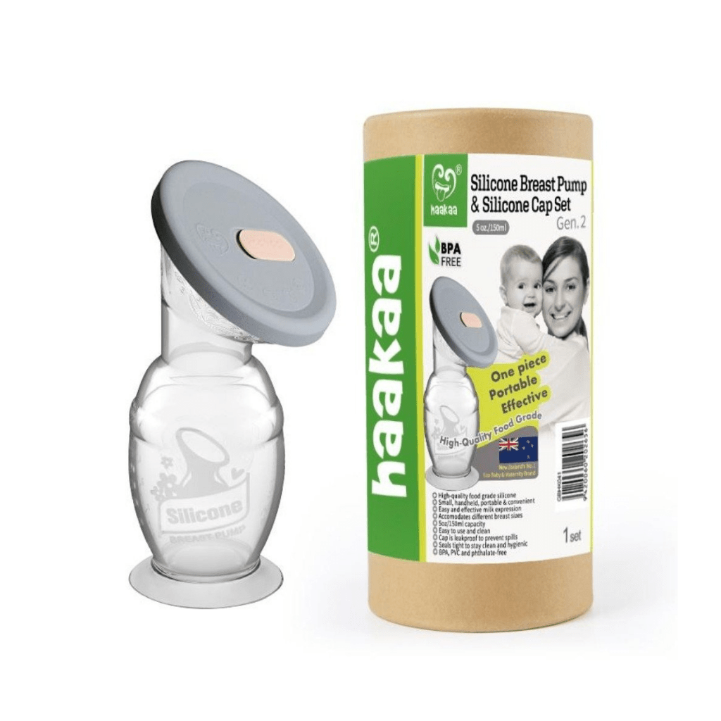 Generation 2 150ml silicone breast pump & cap set | Haakaa
