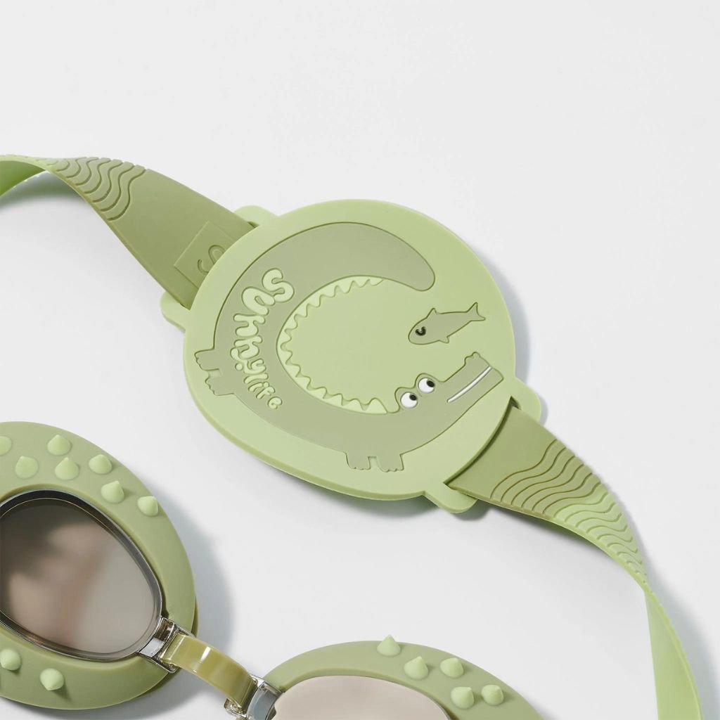 Kids swim goggles | Cookie the croc khaki | Sunnylife