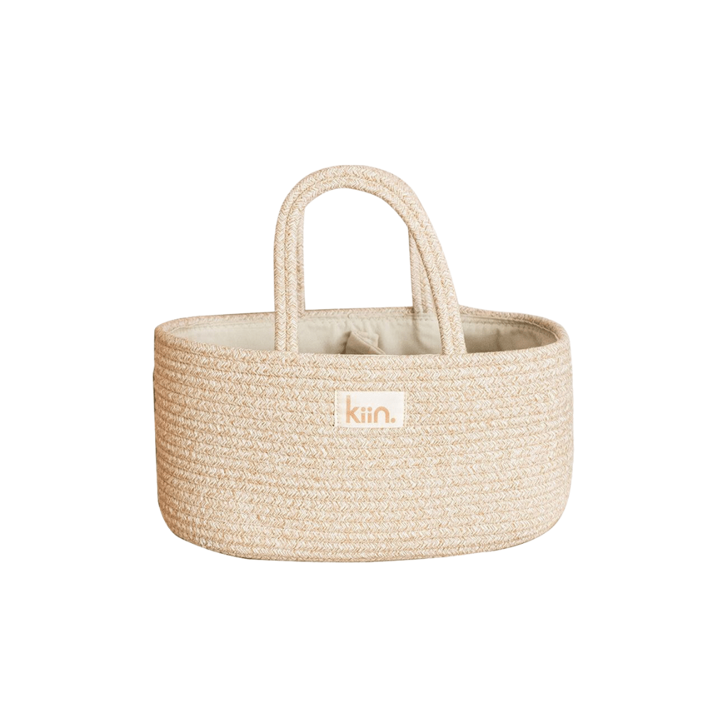 Cotton rope nappy caddy organiser