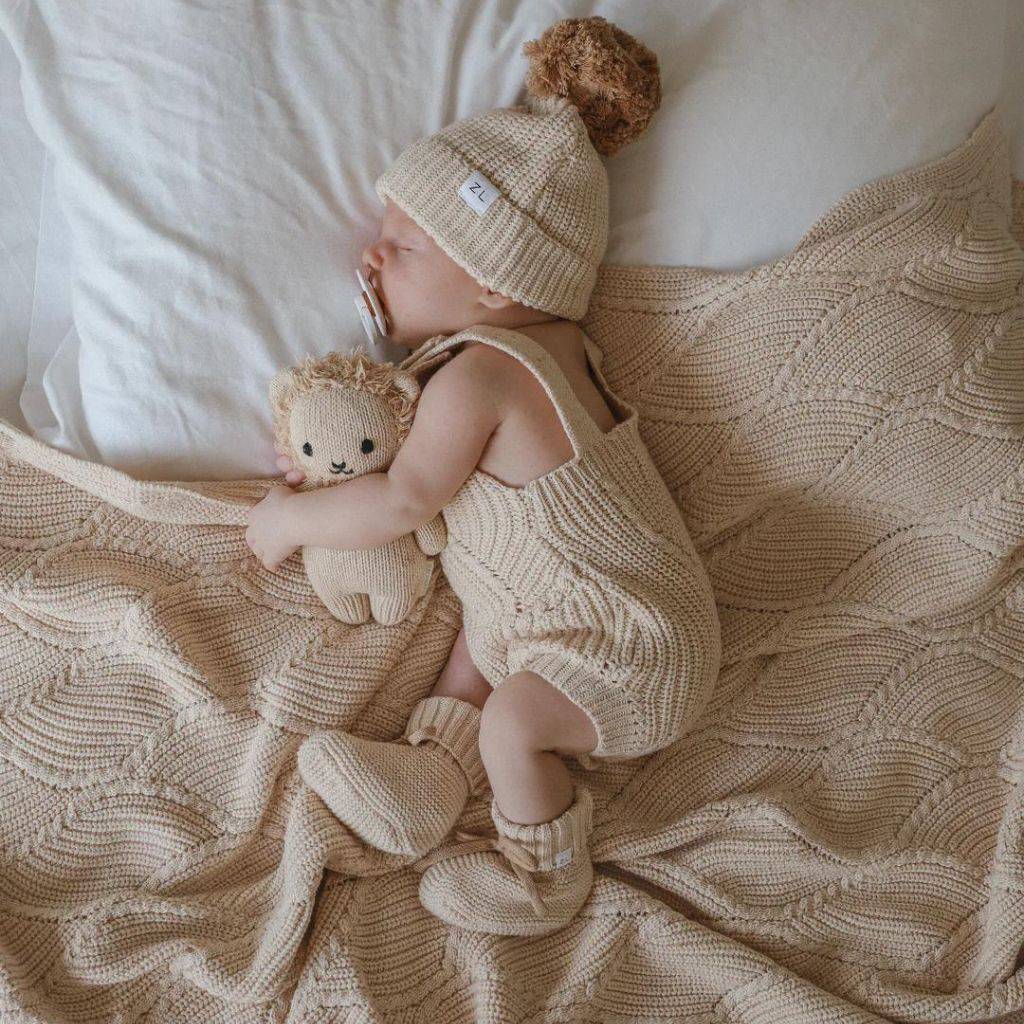 Knitted blanket | Biscotti fleck | Ziggy lou