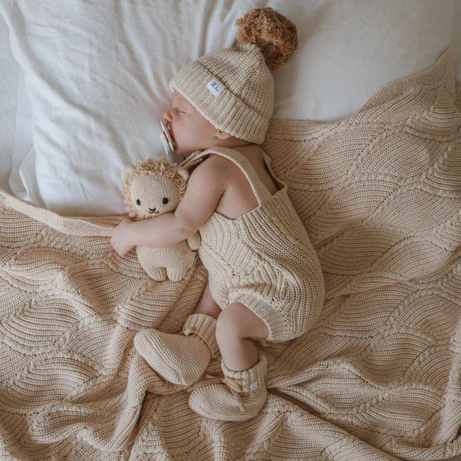 Knitted blanket | Biscotti fleck | Ziggy lou