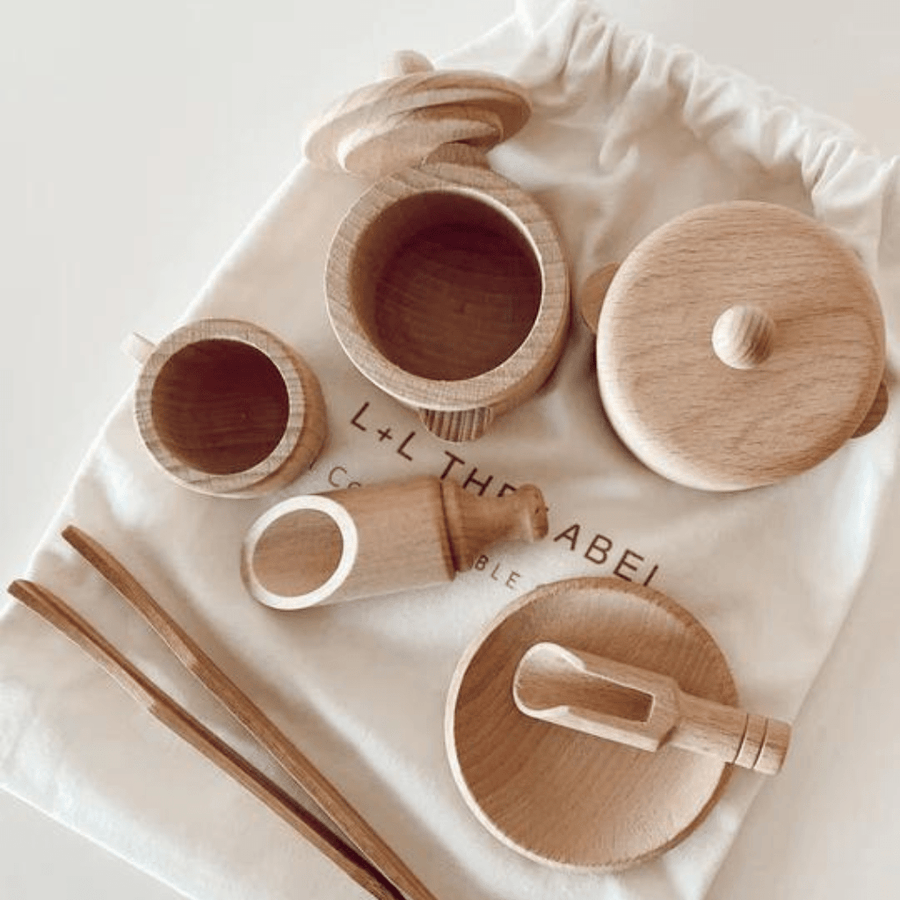 Wooden sensory bin essentials set - [product_vendor}