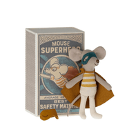 Super hero mouse in matchbox | Maileg