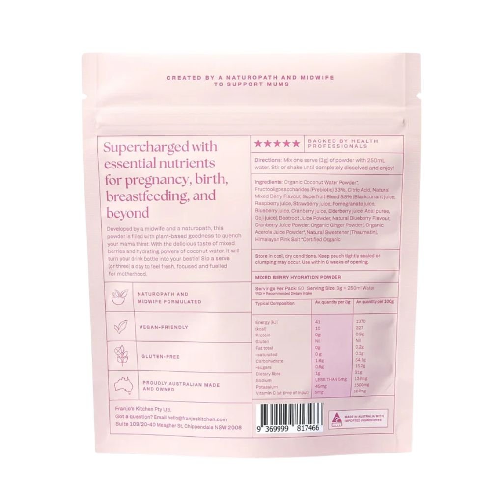 Motherhood hydration powder | Mixed berry | Franjos kitchen