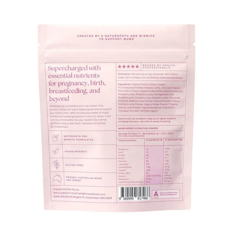 Motherhood hydration powder | Mixed berry | Franjos kitchen