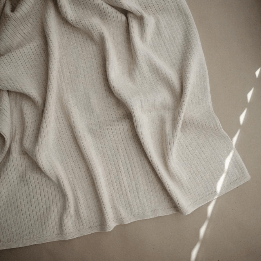 Knitted ribbed baby blanket - [product_vendor}
