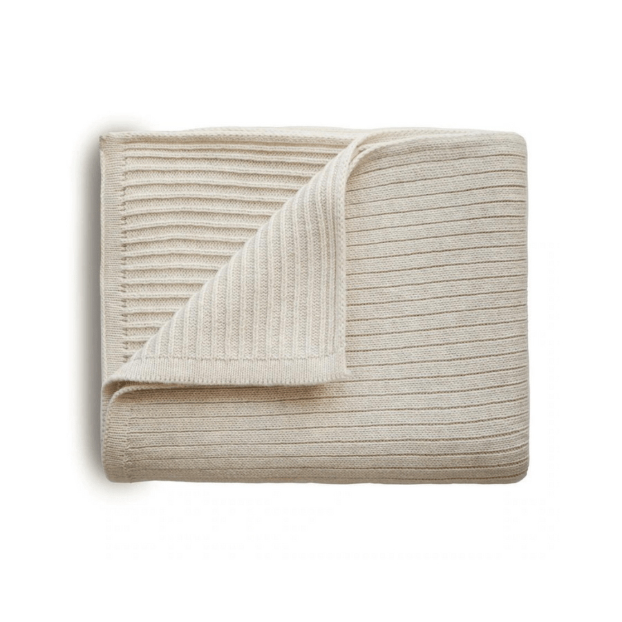 Knitted ribbed baby blanket - [product_vendor}