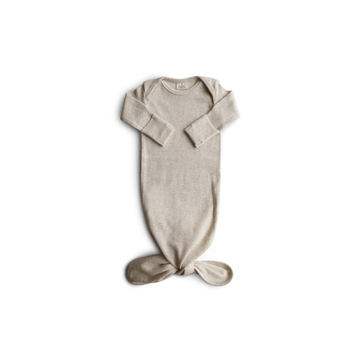 Ribbed knotted baby gown and beanie - [product_vendor}