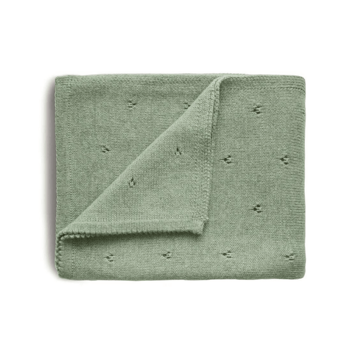 Knitted pointelle baby blanket - [product_vendor}