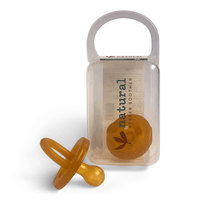 Twin round natural rubber dummy in reusable case - [product_vendor}