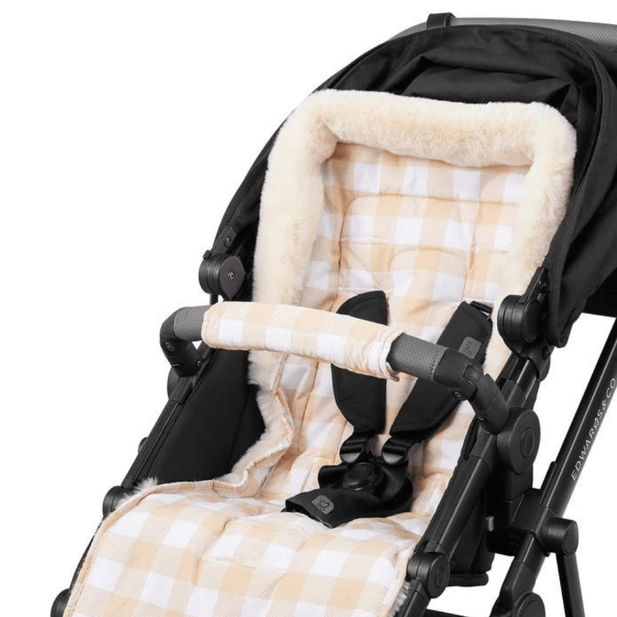 Reversible pram harness cover set