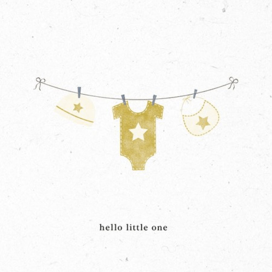 Hello little onesie greeting card - [product_vendor}