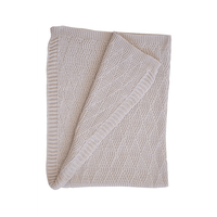 Shell stitch blanket | Oatmeal | Bundl