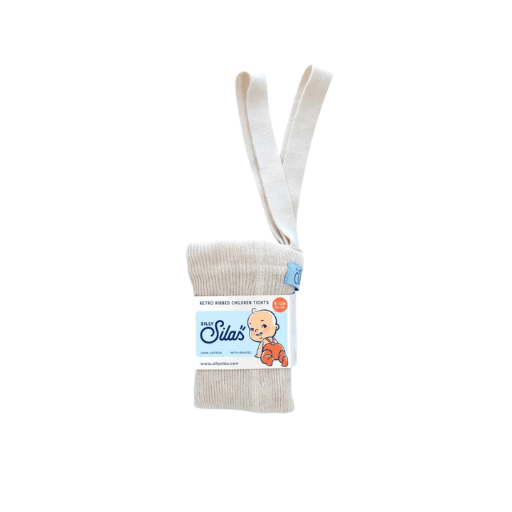 Silly Silas footed tights / cream blend - [product_vendor}