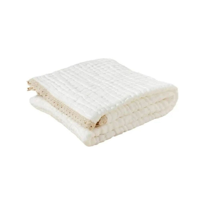 Six ply gauze lace blanket | Milk | Bundl