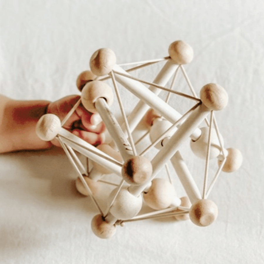 Skwish wooden rattle and teether | Manhattan Toy