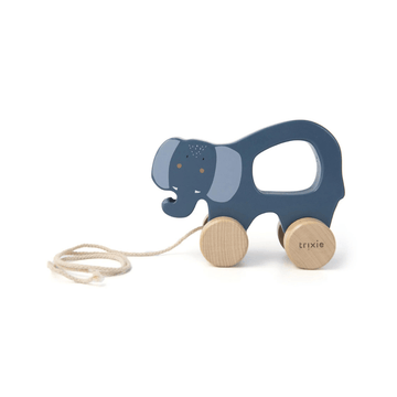 Wooden pull along toy, Mrs Elephant - [product_vendor}