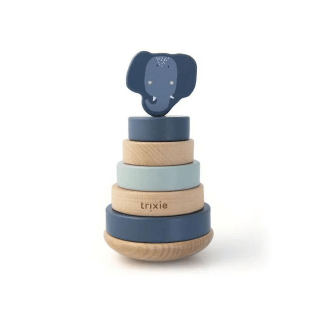 Wooden stacking toy, Mrs. Elephant - [product_vendor}