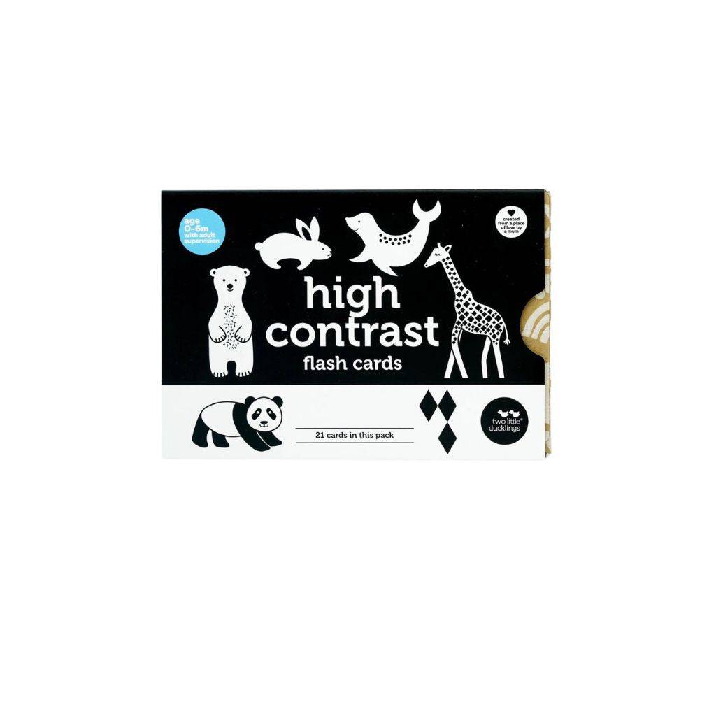 High contrast flash cards