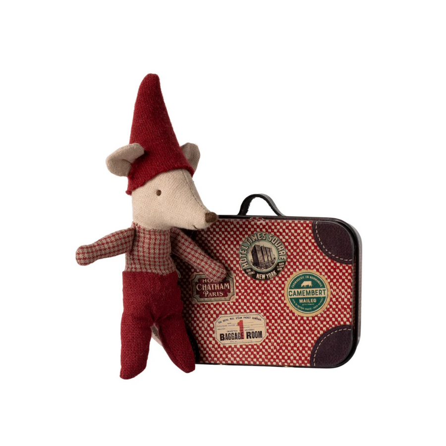 Christmas mouse baby in suitcase | Maileg