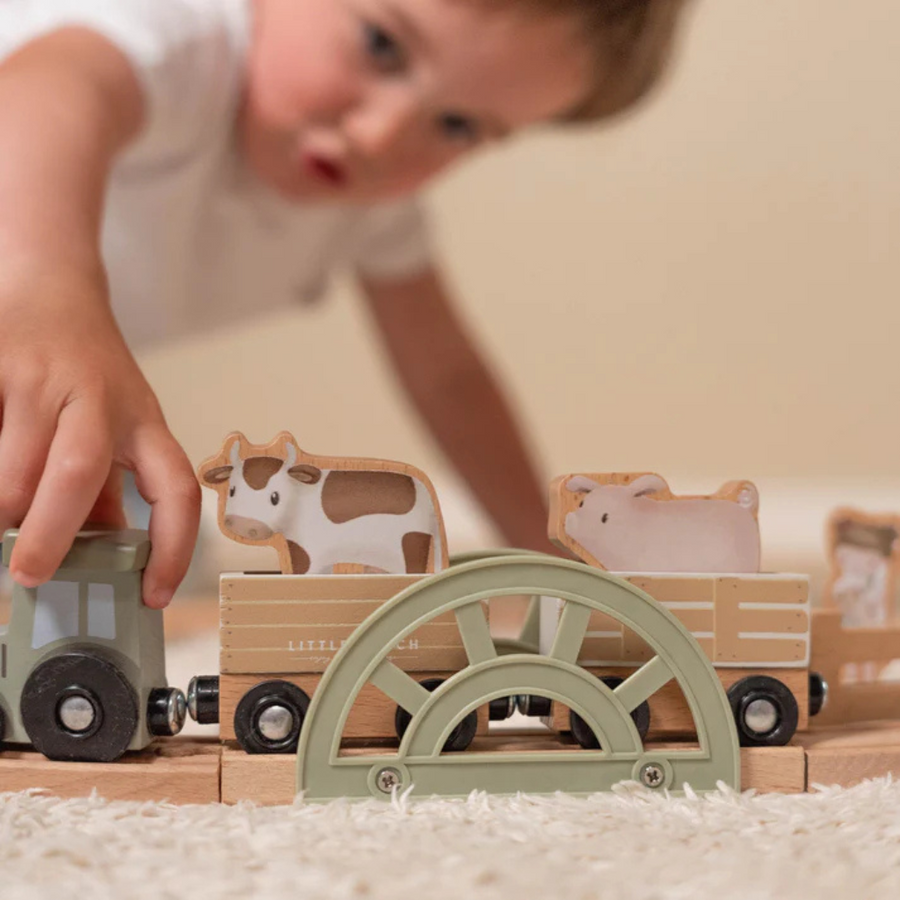 Wooden Train Track Baby Toy Set | Little Farm