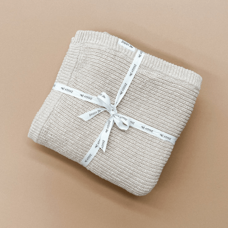 Chunky knitted blanket | Honey - [product_vendor}